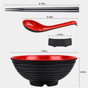 img 2 attached to Authentic KDKD Melamine Japanese Chopsticks Dinnerware - Discover the Perfect Set for a Traditional Dining Experience