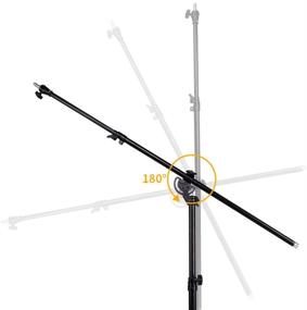 img 2 attached to 📸 CONXTRUE 13.2ft/400cm Two-Way Adjustable Photo Studio Light Stand with 6.2ft/190cm Boom Arm, Sandbag, and Rotatable Aluminum Alloy Tripod for Studio, Outdoor Photography, Portraits, and Videos