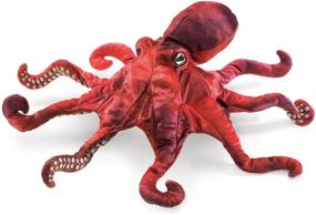 img 3 attached to 🐙 Folkmanis Red Octopus Hand Puppet - A Mesmerizing Children's Toy for Imaginative Play