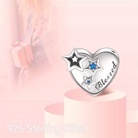 img 3 attached to ❤️ Annmors Jewelry Thankful Heart Charm 925 Sterling Silver: Perfect Beads for Women's Pandora Bracelet & Necklace 589