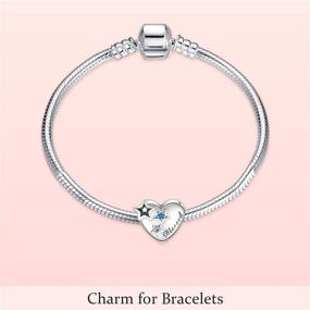 img 1 attached to ❤️ Annmors Jewelry Thankful Heart Charm 925 Sterling Silver: Perfect Beads for Women's Pandora Bracelet & Necklace 589