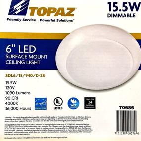 img 4 attached to 💡 Enhanced Illumination with Topaz Dimmable 15 5W Surface Ceiling Light