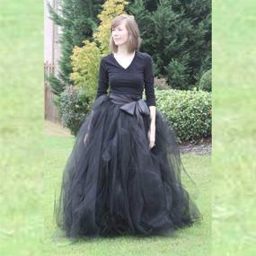 img 3 attached to WDPL Women's A-Line Tulle Ruffles Tutu Ball Gown Skirt: Elegant and Trendy