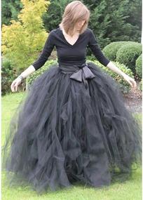 img 2 attached to WDPL Women's A-Line Tulle Ruffles Tutu Ball Gown Skirt: Elegant and Trendy