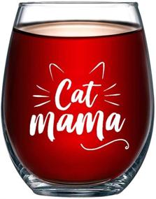 img 4 attached to 🐱 Stylish Stemless Crystal Best Friend Wine Glasses: Perfect Gift for Friendship Christmas & Galentine's Day (Cat Mom Edition)