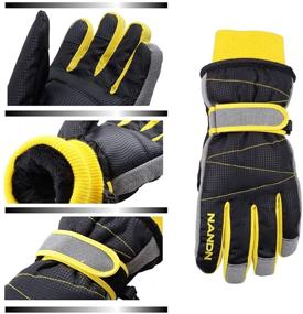 img 2 attached to 🧤 Warm Winter Ski Gloves for Kids - Windproof Cold Weather Snowboard Snow Gloves for Boys and Girls by TRIWONDER