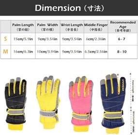 img 3 attached to 🧤 Warm Winter Ski Gloves for Kids - Windproof Cold Weather Snowboard Snow Gloves for Boys and Girls by TRIWONDER