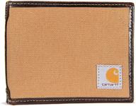 👜 carhartt billfold wallet: stylish brown contrast & durable design logo