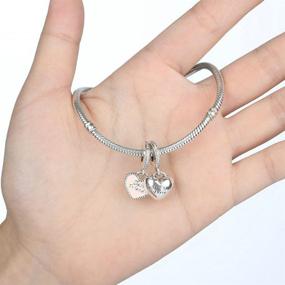 img 1 attached to Always There Charm - Sterling Silver Beads 🌟 (1 Pair) for Necklace and Bracelet - Beauty Best Friend