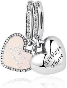 img 4 attached to Always There Charm - Sterling Silver Beads 🌟 (1 Pair) for Necklace and Bracelet - Beauty Best Friend