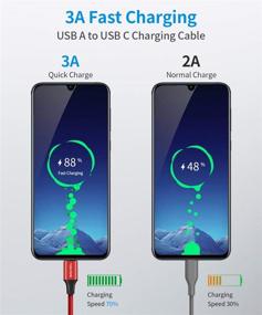 img 2 attached to 🔌 High-Speed Charging USB C Cable 5-Pack - TOSUPERS Braided Charger Cord for Samsung Galaxy, LG Stylo - 10/6.6/6.6/3/3 ft Lengths - A10e A51 A71 S20 S10 S9 Note 9 10 Plus S20 FE 5G Compatible