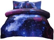 🌌 full size ntbed galaxy comforter set with 2 matching pillow shams - sky oil printed outer space bedding sets for teen boys and girls logo