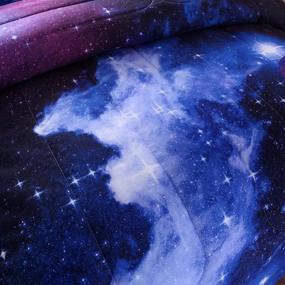 img 2 attached to 🌌 Full Size NTBED Galaxy Comforter Set with 2 Matching Pillow Shams - Sky Oil Printed Outer Space Bedding Sets for Teen Boys and Girls