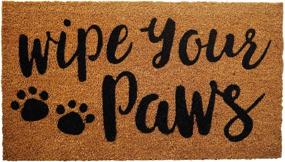 img 4 attached to 🐾 Coco Coir Wipe Your Paws Doormat with Heavy Duty Backing – 17”x30” Size, Easy to Clean Entry Mat | Vibrant Color & Sizing for Indoor and Outdoor Uses | Home Decor