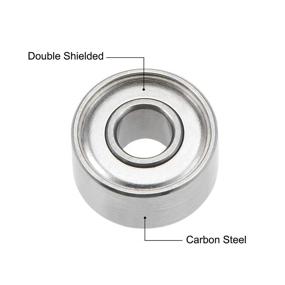 img 3 attached to 🔒 Enhanced Uxcell Groove Bearings: Double Shielded Power Transmission Solutions for Bearings