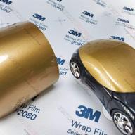 🚘 3m 1080 g241: gloss gold metallic car wrap vinyl film - 5ft x 2ft (10 sq/ft) - high-quality automotive enhancement logo