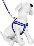 🐾 cuecue pet reflective choke-free harness and leash set: braided design логотип