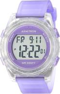 armitron sport womens quartz purple logo