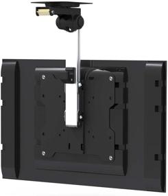 img 3 attached to 📺 InstallerParts Folding TV Ceiling Mount - Premium Flip Down and Swivel Ceiling Mount for 17-37 inch Flat Screens, up to 44 lbs, VESA 75x75 to 200x200, Adjustable Angle - Black TV Mount