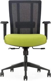 img 3 attached to Bitchair Ergonomic Mesh Office Chair in Black with Green Accents