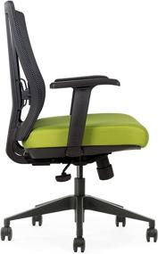 img 2 attached to Bitchair Ergonomic Mesh Office Chair in Black with Green Accents