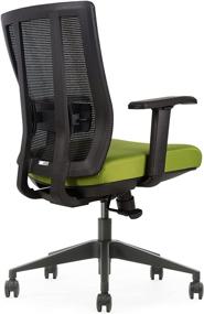 img 1 attached to Bitchair Ergonomic Mesh Office Chair in Black with Green Accents