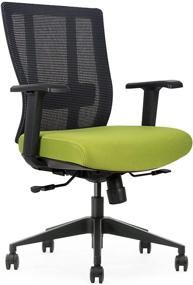 img 4 attached to Bitchair Ergonomic Mesh Office Chair in Black with Green Accents