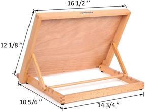 img 2 attached to 🎨 Falling in Art 5-Position Wood Drafting Table Easel for Drawing and Sketching, 16.5" x 12.125