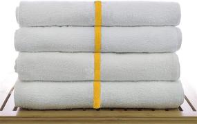 img 1 attached to Set of 24 Yellow BARE COTTON Home or Restaurant Towels: Enhance Your Space