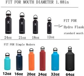 img 1 attached to 🍹 Ultimate Straw Lid: Hydro Flask Standard Mouth Water Bottle Replacement Cap - Fits Simple Modern Narrow Bottles and Most Others