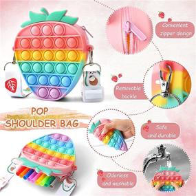 img 2 attached to 👛 Pop It Purse: Trendy Pop Fidgets Bag for Girls - Crossbody Shoulder Handbags, Ideal Birthday Party Gifts