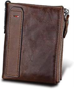 img 4 attached to 🧔 Genuine Leather Blocking Men's Accessories - SHUAINIU Wallet