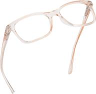 👓 maximize comfort and protect eyes with readerest blue light blocking reading glasses (blush, 1.50 magnification) logo