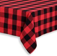 🍽️ enhance your dining experience with cackleberry home's premium buffalo fabric tablecloth logo