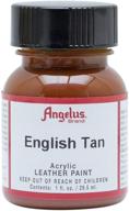 the ultimate angelus english tan acrylic leather paint: elevate your leather with brilliant results! logo