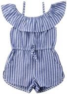girls' little shoulder jumpsuit: toddler clothing for jumpsuits & rompers logo