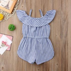 img 1 attached to Girls' Little Shoulder Jumpsuit: Toddler Clothing for Jumpsuits & Rompers