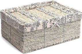 img 3 attached to 📦 Organize with Style: 5-Piece Set of Wicker Nesting Storage Baskets