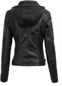 img 3 attached to 🧥 WJC663 Women's Removable Hoodie Motorcycle Jacket - Stylish Women's Clothing for Biker Enthusiasts