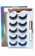 👁️ ruairie 3d fake eyelashes with glue - thick & full false lashes set of 5 pairs, reusable & cruelty-free logo