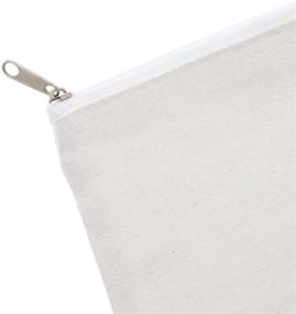 img 2 attached to Pack of 6 DIY Cotton Canvas Makeup Bags with Zipper, 8 x 6 inches