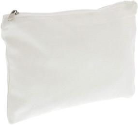 img 1 attached to Pack of 6 DIY Cotton Canvas Makeup Bags with Zipper, 8 x 6 inches