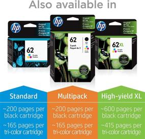 img 1 attached to HP 62 Ink Cartridges - Compatible with HP ENVY & OfficeJet Printers - High-Quality Black Ink - C2P04AN