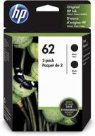 hp 62 ink cartridges - compatible with hp envy & officejet printers - high-quality black ink - c2p04an logo