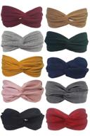 💁 versatile and stylish ergonflow 10 pack headbands: boho bands for women, twisted headband, criss cross wraps, bows – perfect hair accessories for women and girls logo