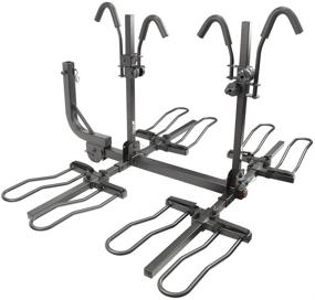 img 3 attached to 🚲 BV 4-Bike Bicycle Hitch Mount Rack Carrier - Tray Style Smart Tilting Design for Car, Truck, SUV (4-Bike Carrier)