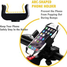 img 1 attached to Ipow Metal Bike & Motorcycle Cell Phone Mount: Unbreakable Metal Handlebar Holder for iPhone, Samsung, and Smartphones/GPS on Bicycle, Motorbike, ATV