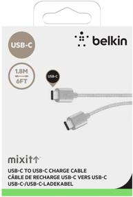 img 1 attached to Belkin USB-IF Certified MIXIT 6-футовый металлический USB-C кабель для зарядки USB-C (USB Type C) (серебристый)