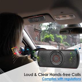 img 3 attached to 🚗 Aigoss Bluetooth Car Speakerphone: Handsfree Talking, Music Receiver & More!