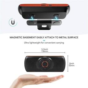 img 1 attached to 🚗 Aigoss Bluetooth Car Speakerphone: Handsfree Talking, Music Receiver & More!